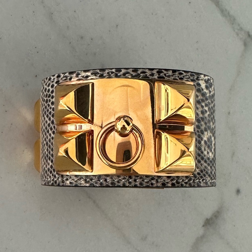 Hermès Collier de Chien bracelet - lizard